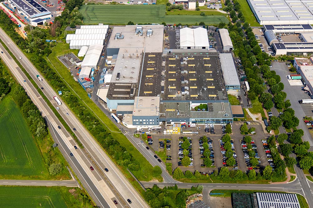 Overhead view of Magna Soest in Soest, Germany